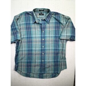 Vintage Christian Dior Shirt Mens XL Multicolor Short Sleeve Button Up